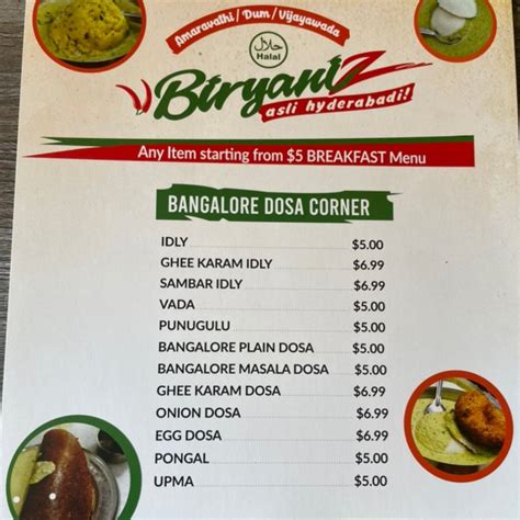 biryaniz milpitas menu  I must commend them for their service over and above as they got us hot dosas and naan on request although the chef had left for hisa break