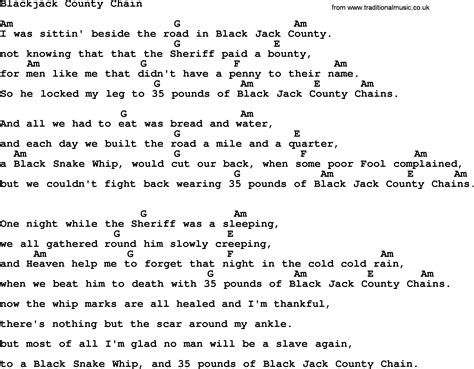 blackjack county chain chords  "Blackjack County Chain" available now on Good People Record Co