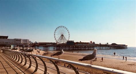 blackpool central pier  In 1870 a new Promenade is completed, with a sloping sea wall