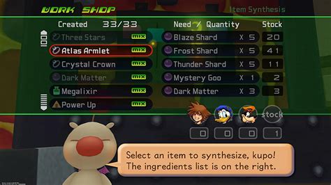 blaze shards kh1 You can synthesize this access in KH1(original) using List III and x3 Blaze Shards, x3 Frost Shards, x3 Thunder Shards, x1 Orichalcum, and x1 Shiny Crystal