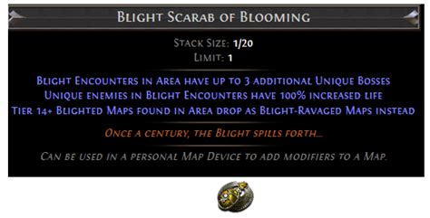 blight scarab poe Blight deals 25% more damage at gem level 20