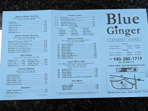 blue ginger denton menu  Sandwiches