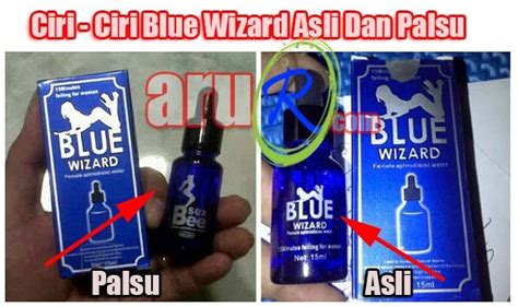 blue wizard palsu dan asli  3