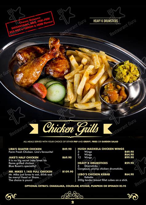 blueroom hatfield menu  Pretoria