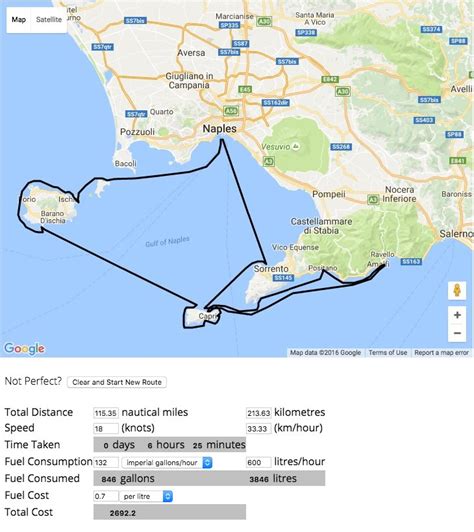 boat bookings map distances 8)