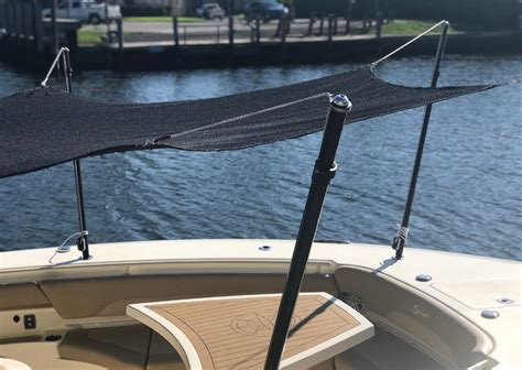 boat sun shade pole SureShade MTF™ Manual Boat Shade is a patented retractable shade system that operates manually with a simple hand lever to extend or retract canvas on a boat