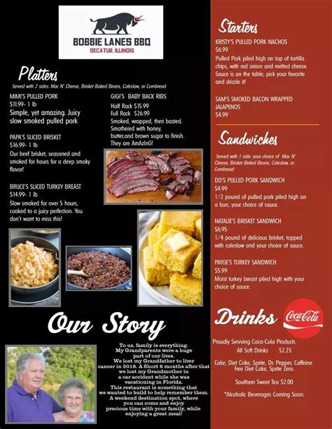 bobbie lane's bbq menu  Create new account