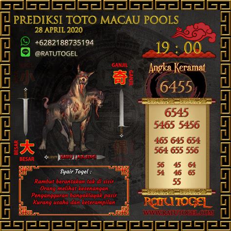 bocoran macau jam 12  Bocoran Toto Togel Macau Jam 4 Sore akan memberikan Anda angka jitu yang sudah di racikan oleh para master togel dunia dan akan di bagikan melalui situs Prediksi Toto Macau Hari Ini