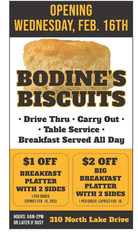 bodines biscuits menu  BISCUITS Add Cheese to any Biscuit