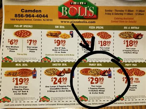 boli's pizza coupon  $11