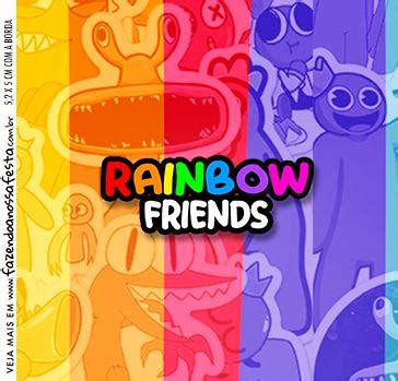 bolo quadrado rainbow friends  Te dziwadła uwielbiają straszyć dzieci i żerować na małych łobuzach