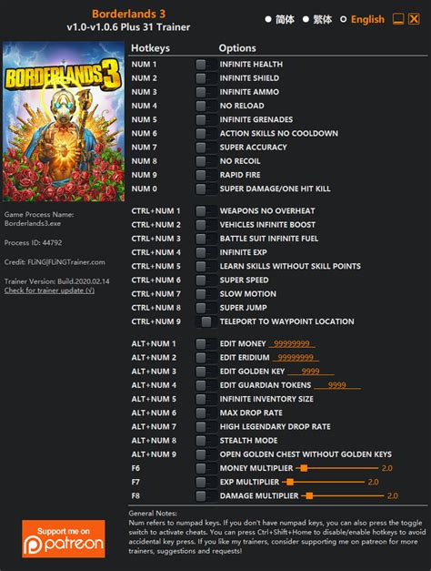 borderlands pre sequel cheat table Cheat Evolution has trainers for Steam/Microsoft Store Gamepass and Epic Launcher games which operate similar to cheat engine tables