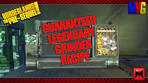 borderlands pre sequel grinder recipes  The purple will dictate what gun you get ! If you want a pistol do a pistol & if you have no legendaries then check the stores !Learn how to use the Grinder in Borderlands: The Pre-Sequel