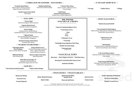 br prime menu prices  In comparison to other steak houses, BR Prime has an expensive price point