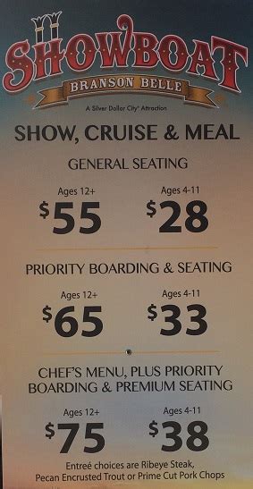 branson belle ticket prices  165 | Branson, MO 65616 Silver Dollar City Campground 5125 State Hwy