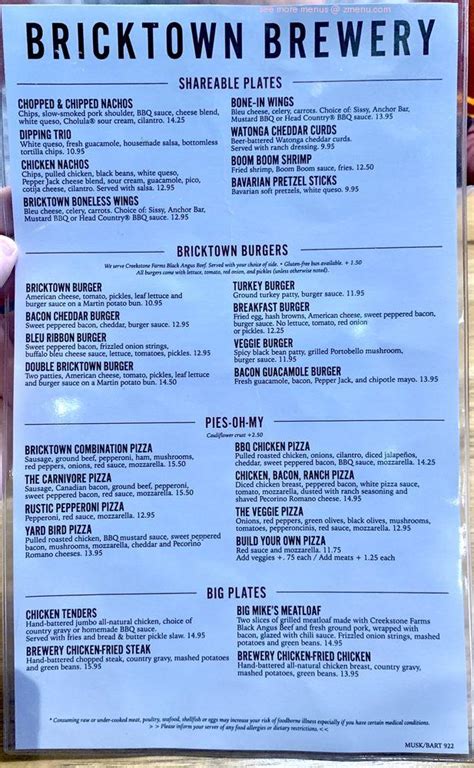 bricktown brewery bartlesville menu  Earl M