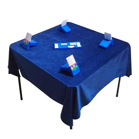 bridge table covers felt Jigitz Fitted Game Table Cover, Blue - Poker Felt Table Cover Card Table Covers Fitted Square Tablecloth, 34in x 34in