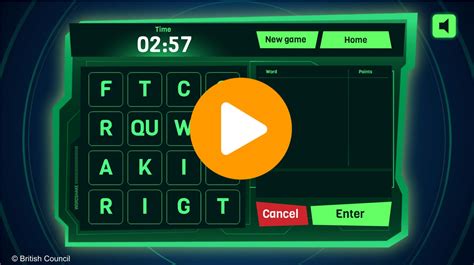british council wordshake kids  You have three minutes to make as many words as you can from 16 letters