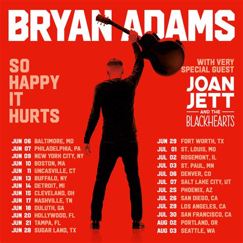 bryan adams so happy it hurts tour setlist  20 in