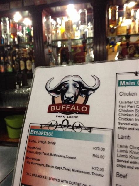 buffalo lodge mafikeng menu  Share
