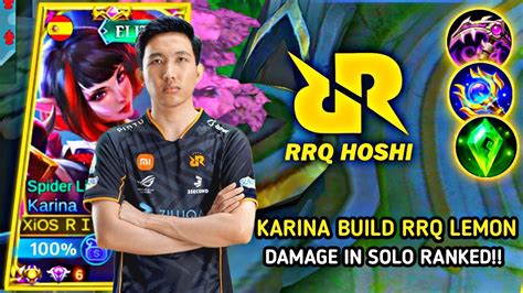 build karina rrq lemon  Melihat R7 yang biasa memegang role offlaner di RRQ Hoshi, ia bertanya kepada sang legenda, apa yang membuat Rafaela