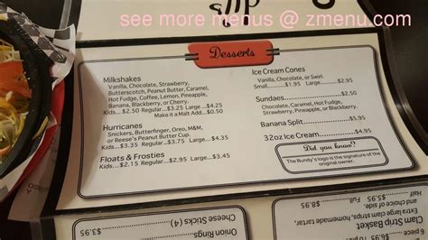 bundy's chip stand menu  Rated 5