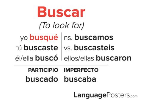 buscar preterite The first group contains verbs that are irregular just in the present tense