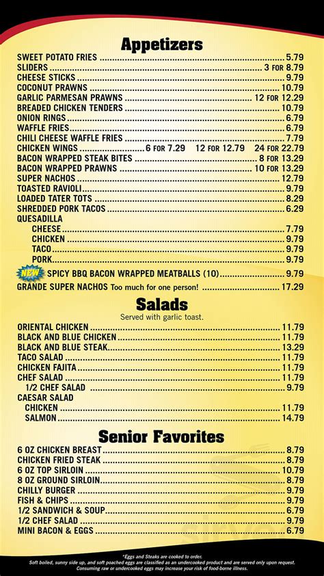 buzz inn menu com