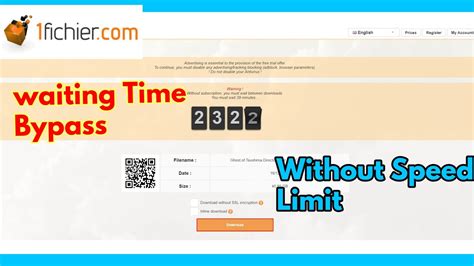 bypass 1fichier waiting time  Now, you would likewise be back out of the redirect