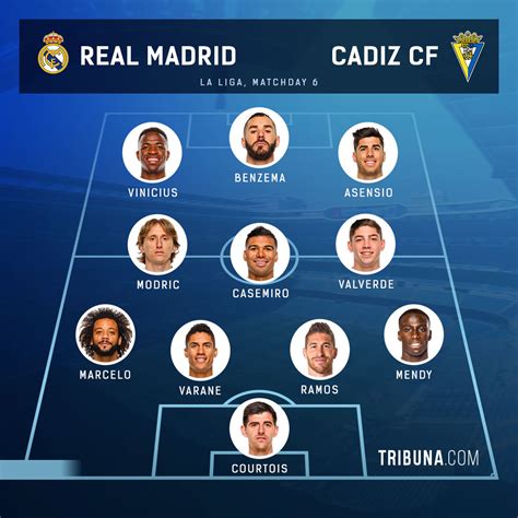 cádiz cf vs real madrid lineups  The home team’s ace striker Alvaro Morata who has scored five goals in La Liga this season won’t