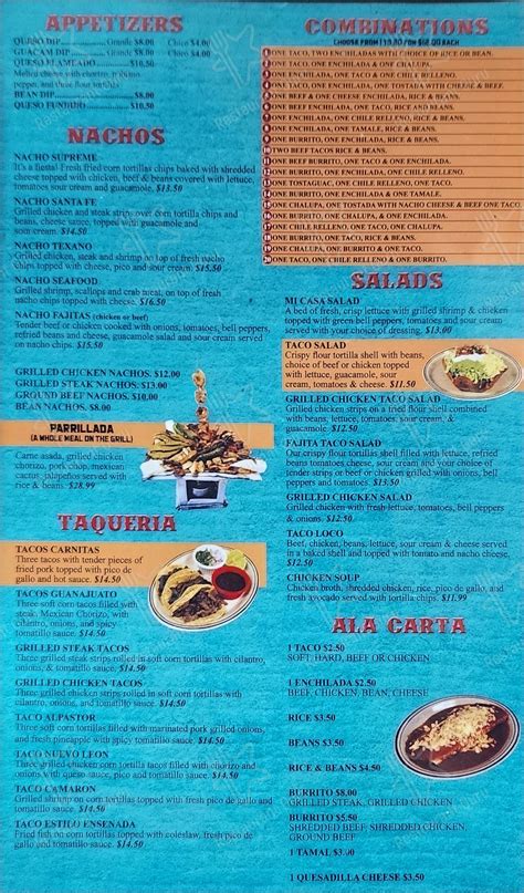 cabos eldridge menu  Gorditas $14