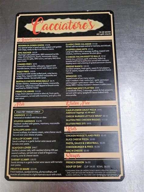 cacciatore's ilion Latest reviews, photos and 👍🏾ratings for Primo Pizzeria at 302 Barringer Rd in Ilion - view the menu, ⏰hours, ☎️phone number, ☝address and map