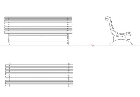 cad blocks benches  Download dwg Free - 58