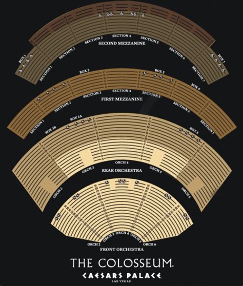 caesars palace colosseum seat numbers " Click on that square