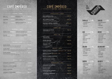 café império menu  Você pode especificar os itens do cardápio para Cafe Império usando o formulário acima