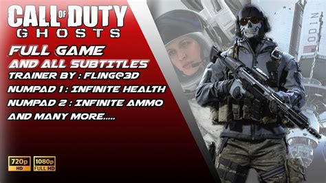 call of duty ghosts trainer Author: LinGon Edition: Steam Version: Update: March 2015 Language: Eng Creation Date: 16 05