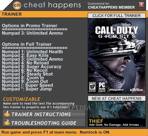 call of duty ghosts trainer 3 (+4 Trainer