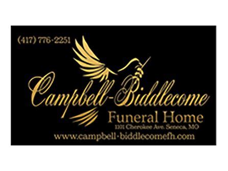 campbell biddlecome seneca mo , with the service to follow at 11:00 a