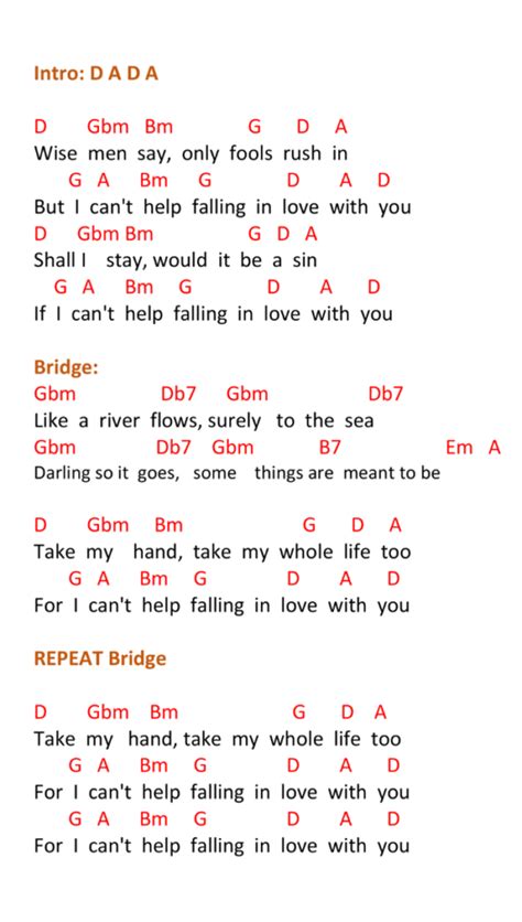 can't help falling in love ukulele chords  English (selected) Español; Português;