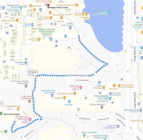 can you walk from vdara to bellagio 