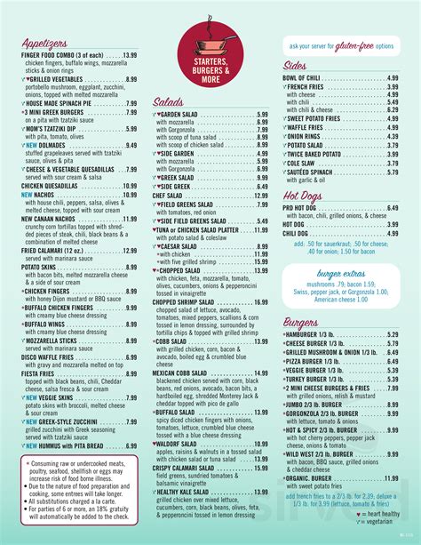 canaan superette menu  2