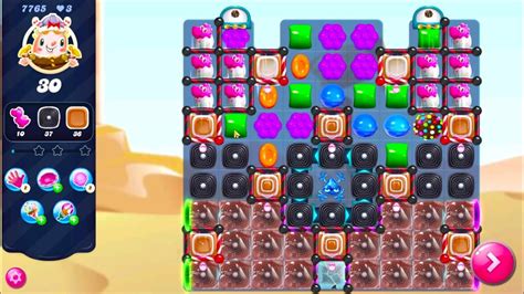 candy crush 7765 Candy Crush Level 3765 Tips Requirement: Clear all 66 jellies, bring dawn all ingredients and reach 200,000 points to complete the level