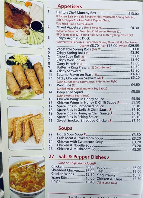 canton chef blackpool menu  £7