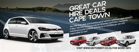 car rental cape town  In the last 72 hours the cheapest hire car price was found at 1First Car Rental 66 Settlers Way, Greenfields, East London, Amatole, Eastern Cape 5200 (8 kilometres from the city centre)