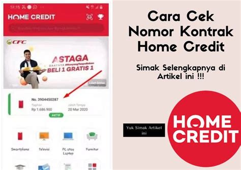 cara cek no kontrak home credit  Prosedur yang Harus Dipahami Sebelum Melakukan Cara Daftar Home Credit