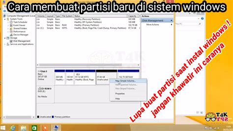 cara membuat partisi baru windows 7  2