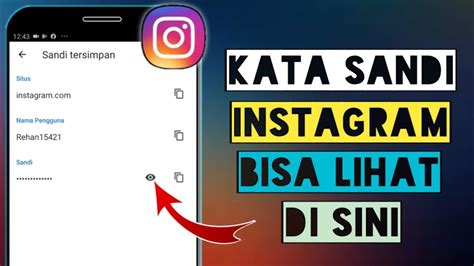 cara mengetahui sandi ig yang lupa Cara Melihat Kata Sandi Instagram