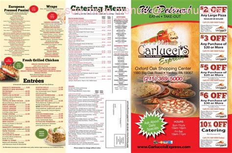 carlucci express menu Carlucci's Express Bucks County, Yardley; View reviews, menu, contact, location, and more for Carlucci's Express Restaurant