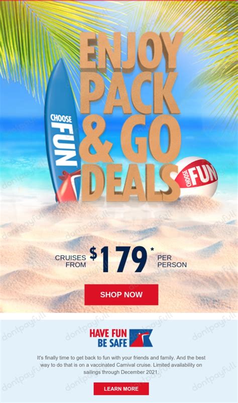 carnival promo code excursion UPDATE: Carnival Cruise Line has now increased the package for Carnival Horizon starting $109