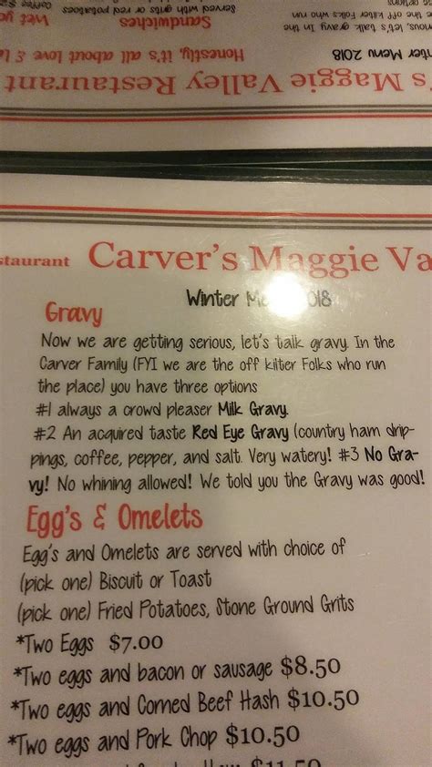carver's maggie valley restaurant since 1952  He was the co-owner of Maggie Valley Restaurant since 1963 and retired from Champion Paper after 43 years of service